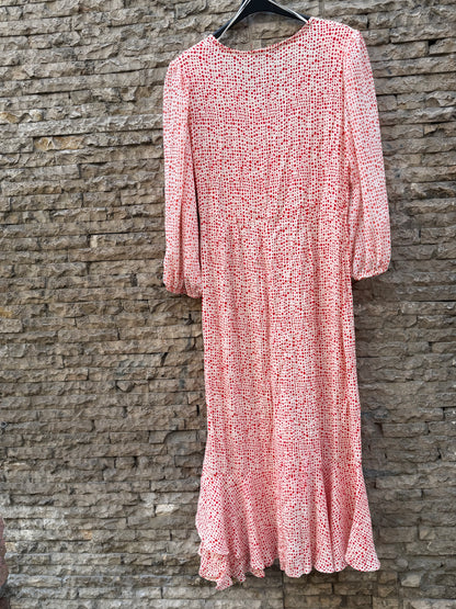 WOMAN EL CORTE INGLÉS. Vestido beige lunares