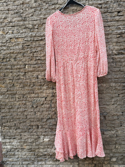 WOMAN EL CORTE INGLÉS. Vestido beige lunares