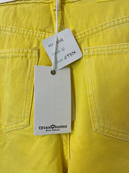 OTRAS. Denim amarillo recto T.m