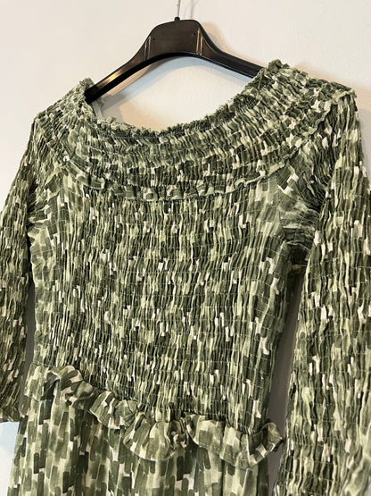 OTRAS. Vestido verde nido de abeja TU(S)