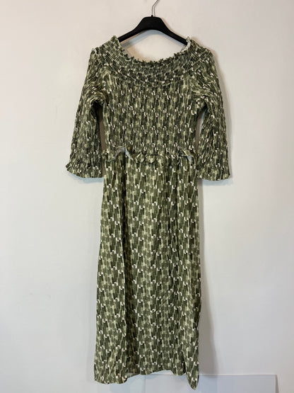 OTRAS. Vestido verde nido de abeja TU(S)