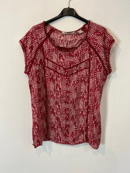 MAISON SCOTCH. Blusa rosa estampando blanco T.2 (m)