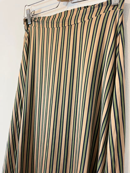 ZUA. Falda mdi beige rayas TU(S)