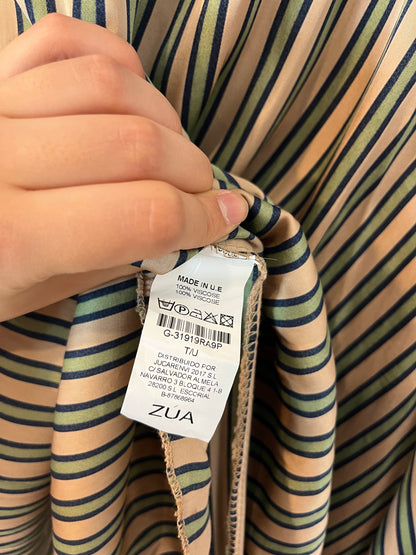 ZUA. Falda mdi beige rayas TU(S)