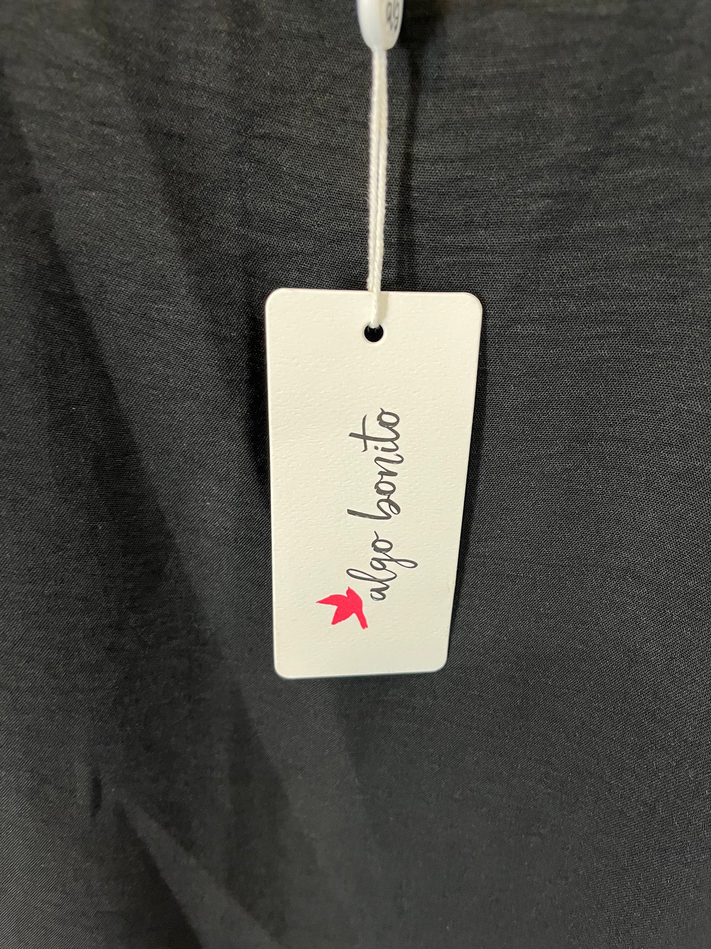 ALGO BONITO. Vestido negro fluido T.(s/m)