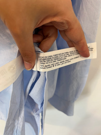 MASSIMO DUTTI. Blusa oversized rayas T.s