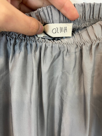 O´LIVIA. Falda midi fluida bolsillos. T S