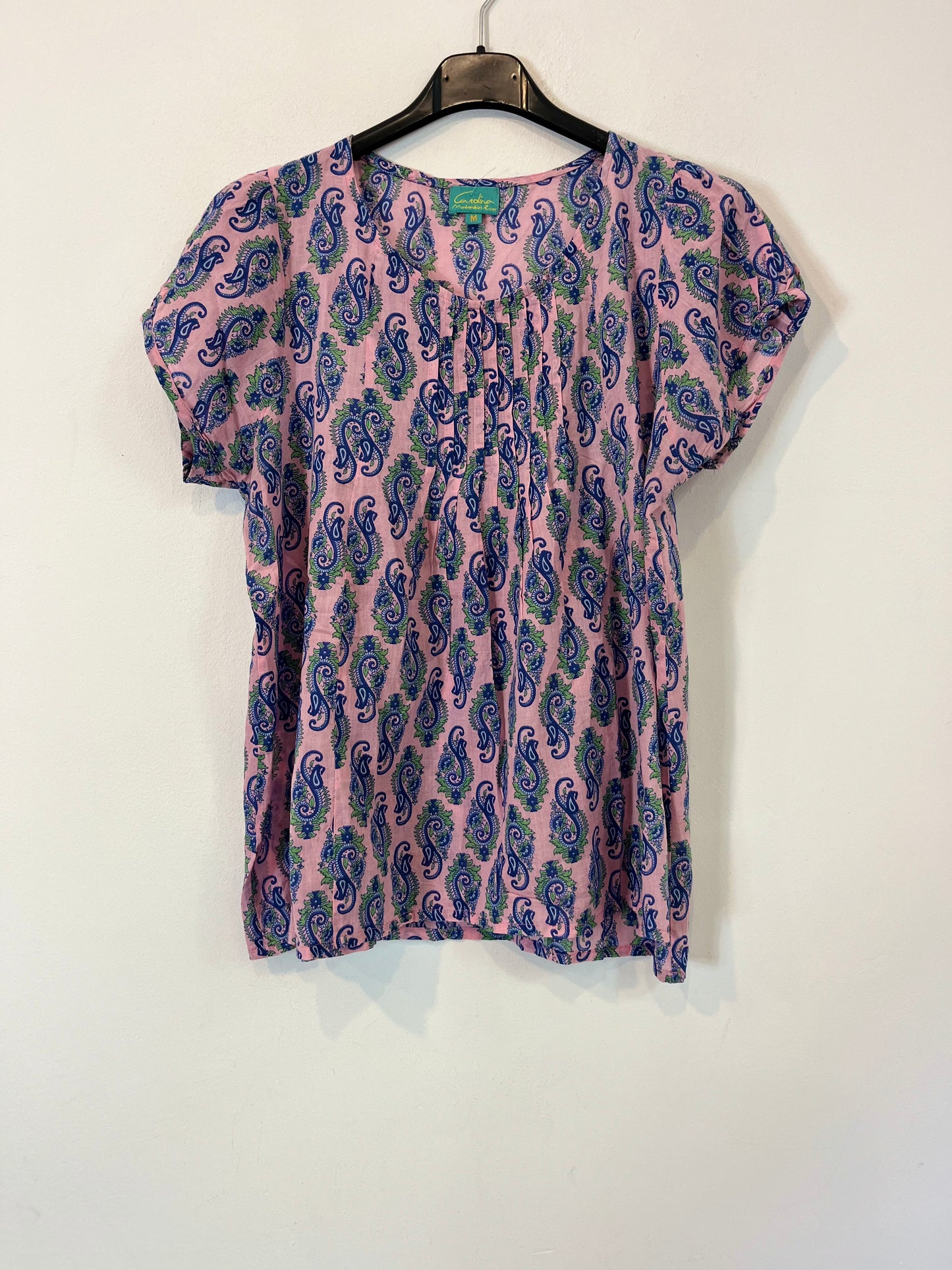 CARDINA. Pink printed blouse T. M