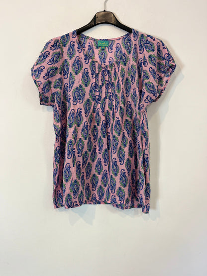 CARDINA. Pink printed blouse T. M