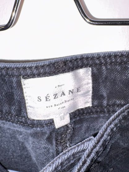 SÉZANE. Denim negro bolsillos