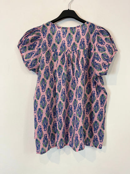 CARDINA. Pink printed blouse T. M