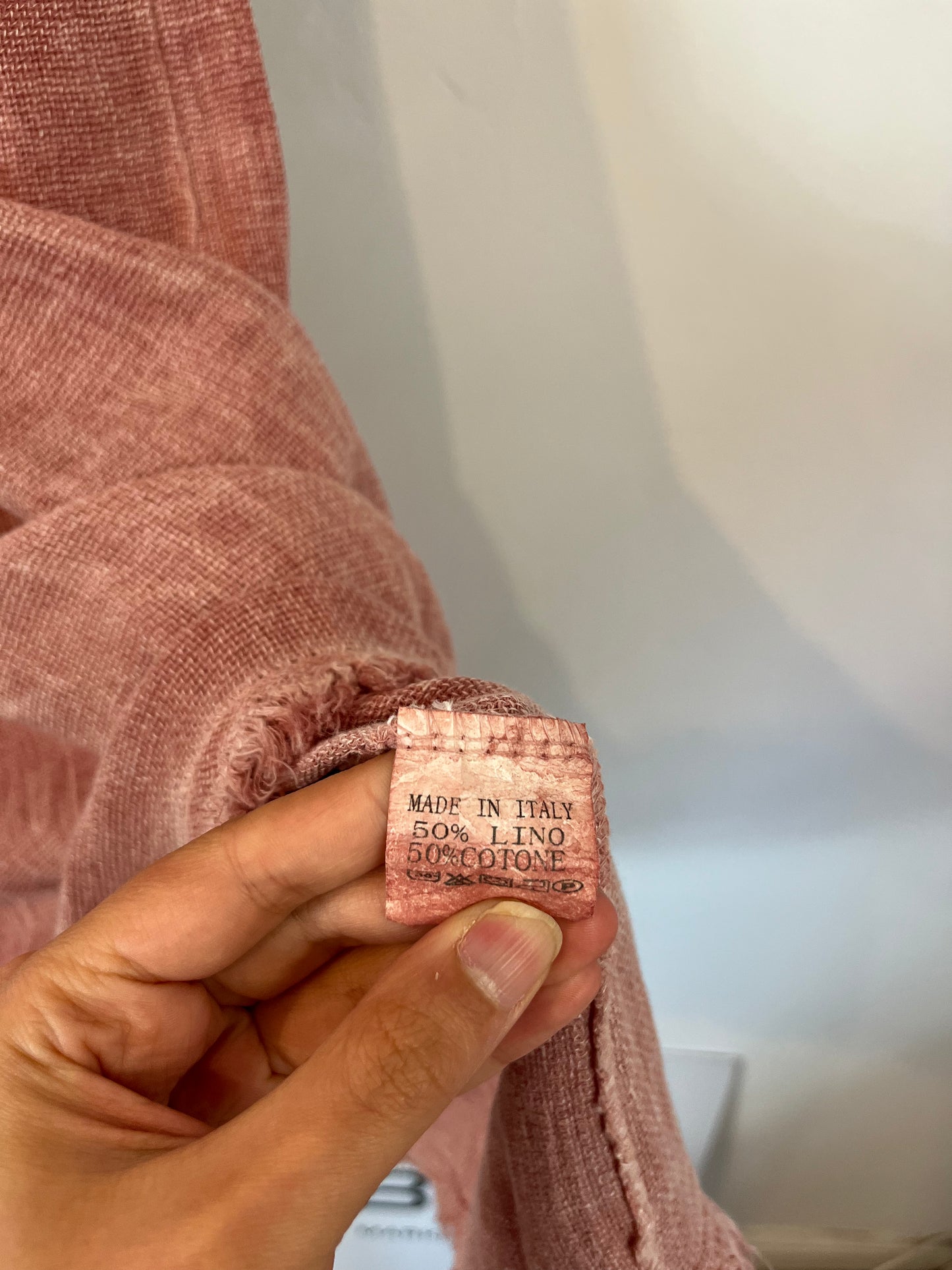 ZUA. Falda rosa con lino TU (xs)