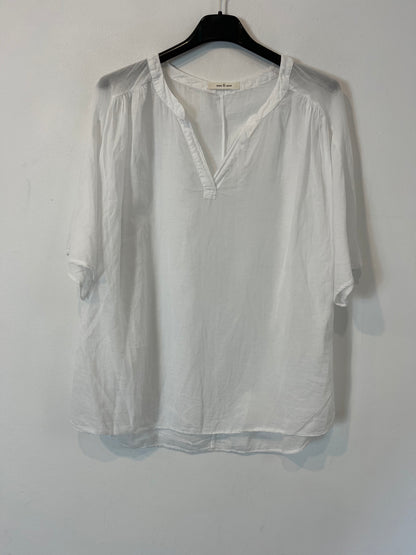 ESE O ESE. Blusa blanca algodón . T M