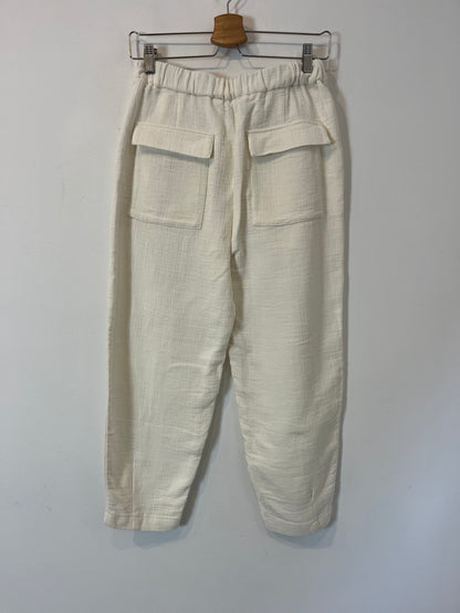 ZARA. White cotton trousers T.xs