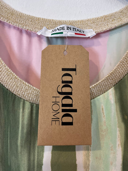 OTRAS. Vestido largo estampado rosa y verde TU(s/m)