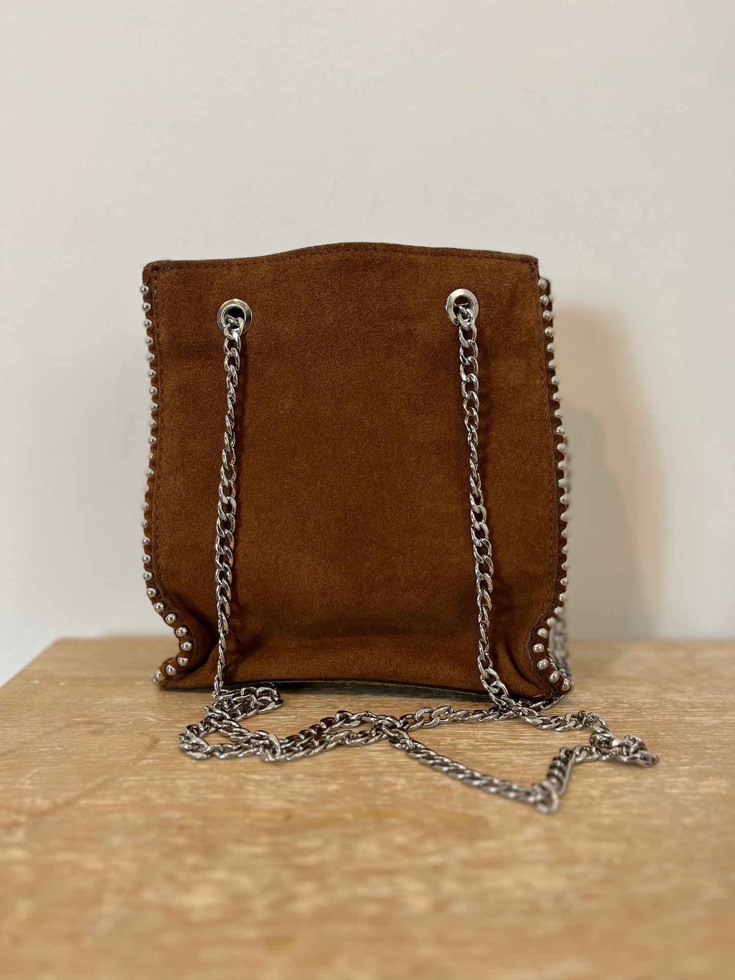 ZARA. Bolso tachuelas plateadas