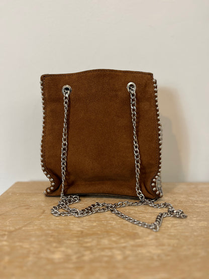 ZARA. Bolso tachuelas plateadas