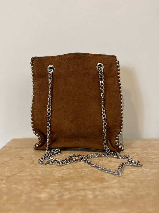 ZARA. Bolso tachuelas plateadas