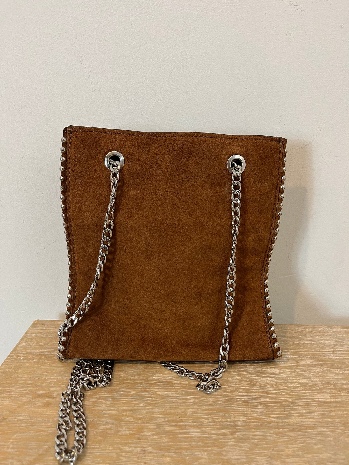 ZARA. Bolso tachuelas plateadas