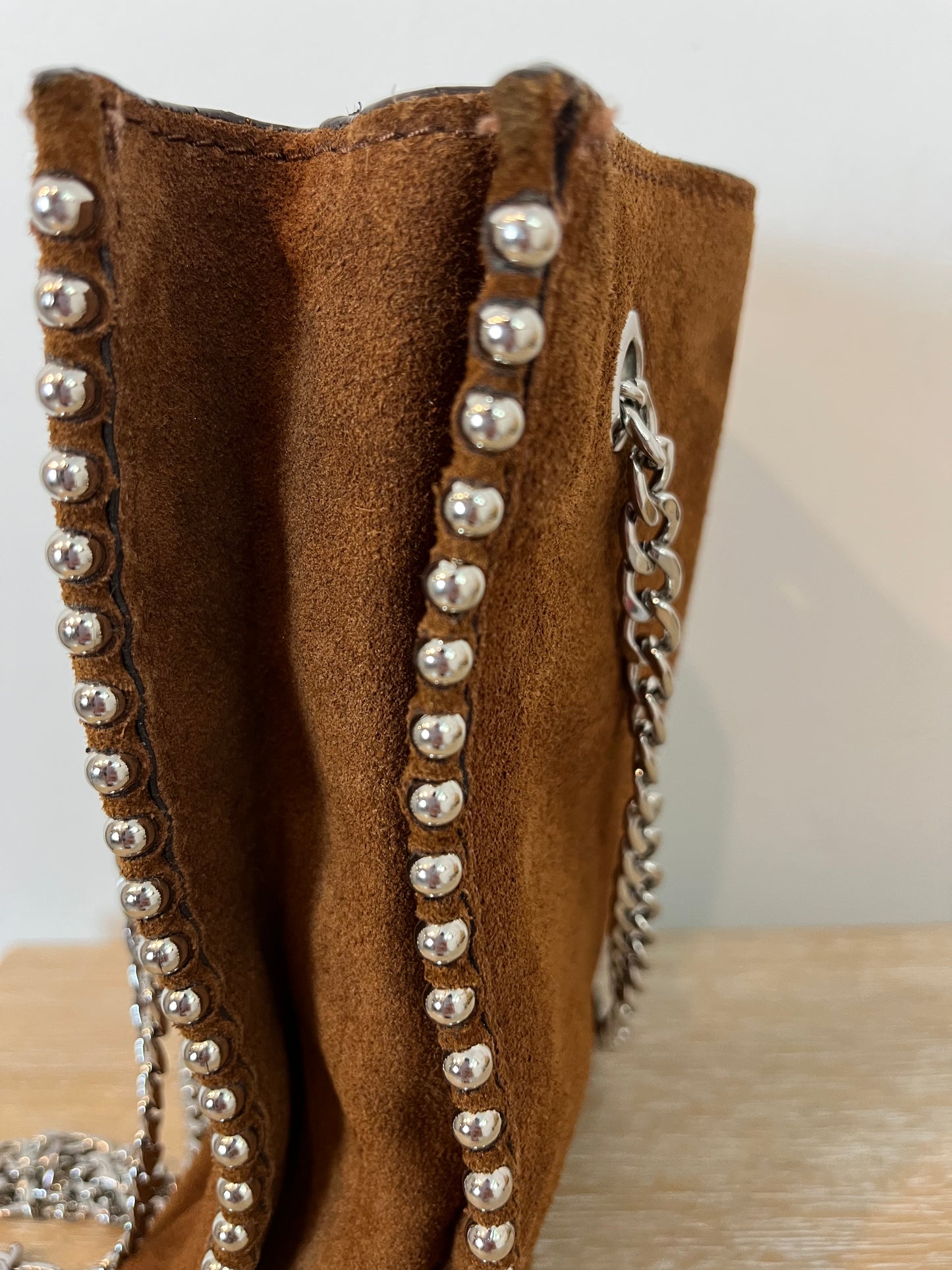 ZARA. Bolso tachuelas plateadas