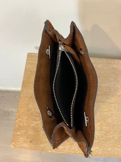 ZARA. Bolso tachuelas plateadas