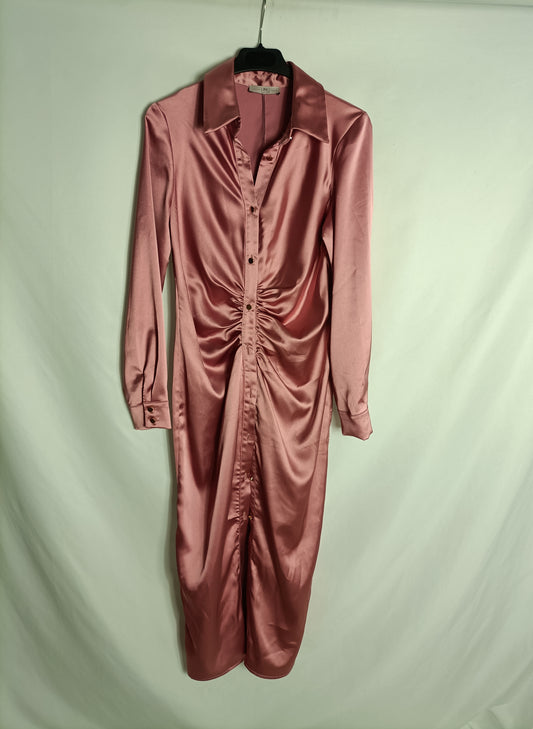 LINÚ. Satin midi dress Ts