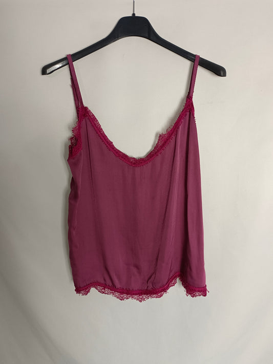 BROWNIE. Top lencero burdeos T.s/m