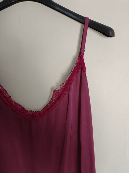 BROWNIE. Top lencero burdeos T.s/m