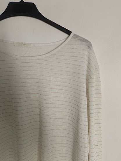 ESE O ESE. Camiseta blanca lino T.s