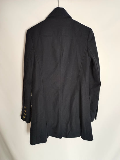 ZARA. Abrigo azul de paño T.l