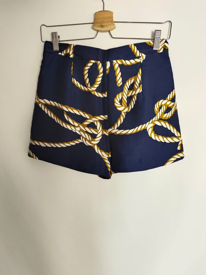 ZARA. Blue knotted shorts T.xs