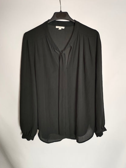 PLEIONE. Black bow Ts blouse