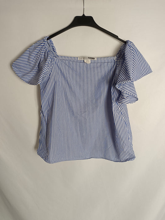 NECESSARY. Striped boat-neck top Ts