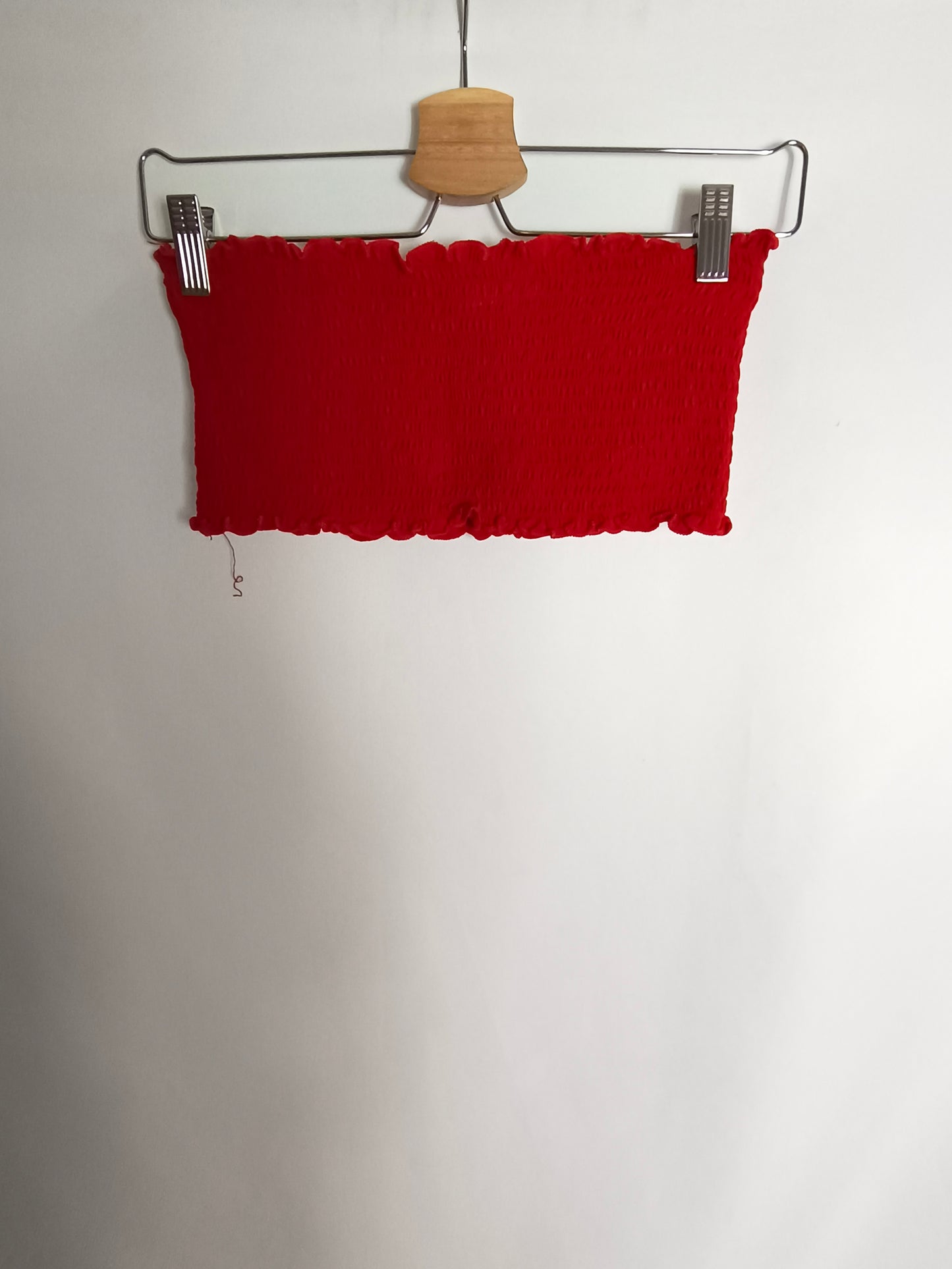 OTHERS. Red honeycomb crop top Tu(xs)