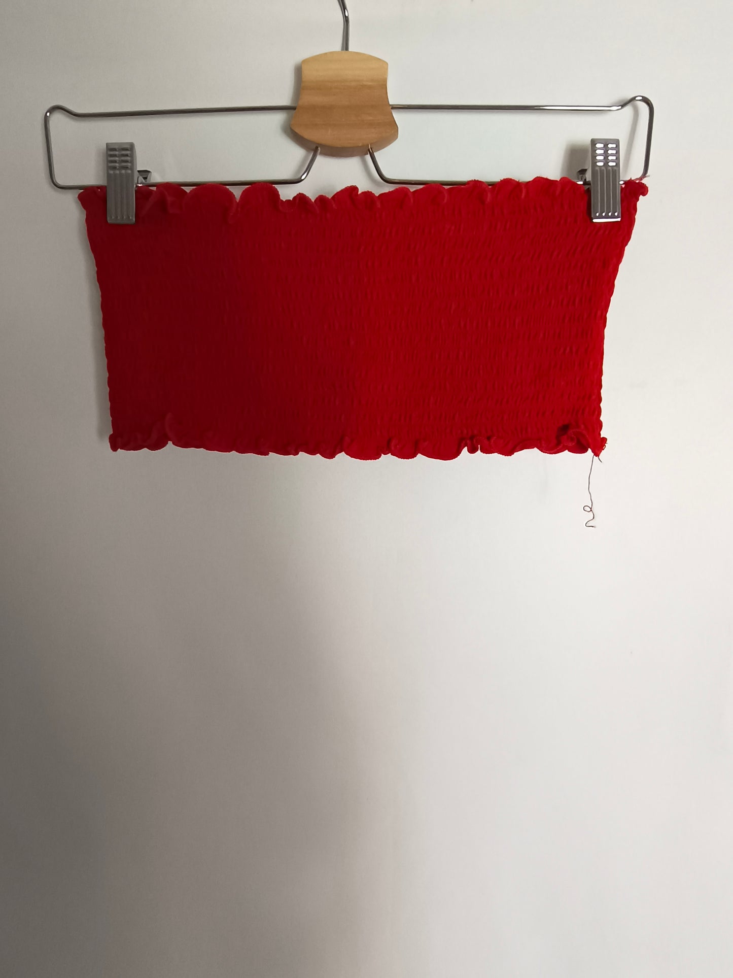 OTHERS. Red honeycomb crop top Tu(xs)