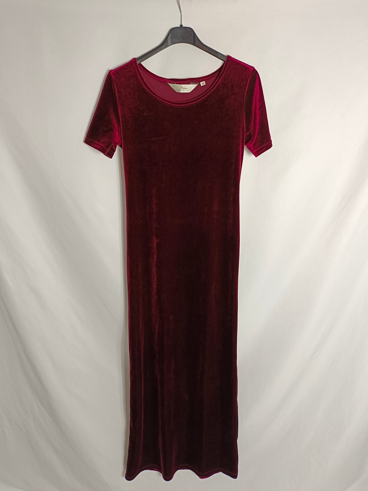 PRIMA COLLECTION. Burgundy velvet dress TM