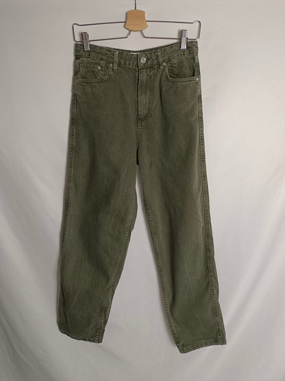 MANGO. Green wide-legged trousers size 36 (tare)