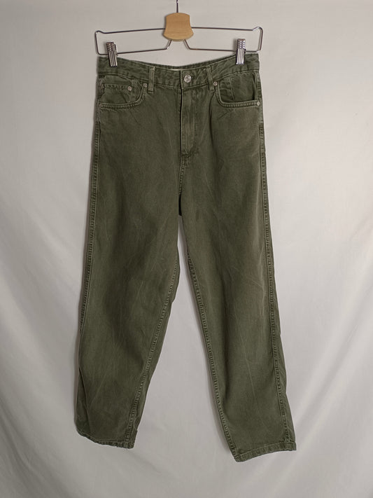 MANGO. Green wide-legged trousers size 36 (tare)