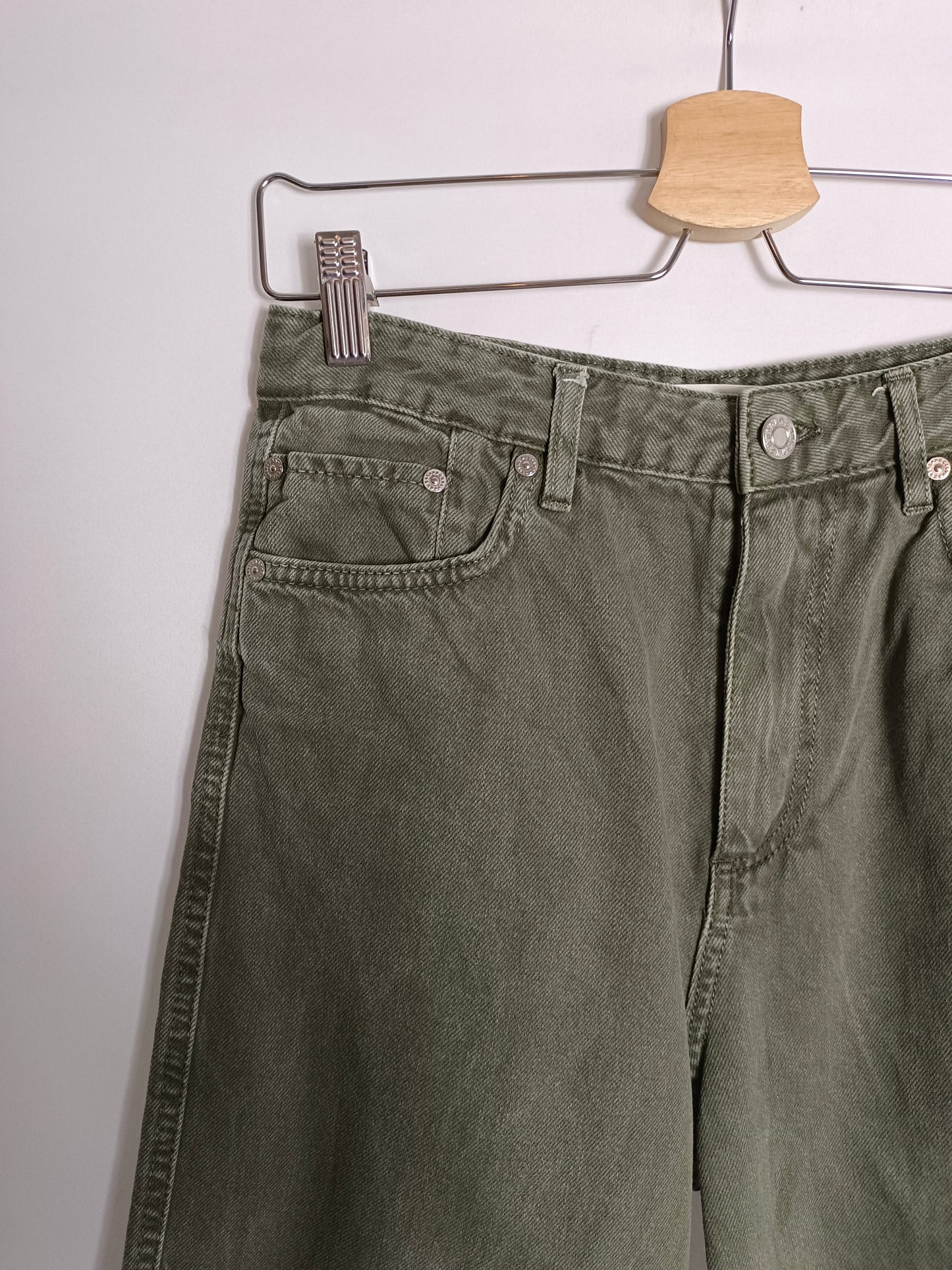 MANGO. Green wide-legged trousers size 36 (tare)