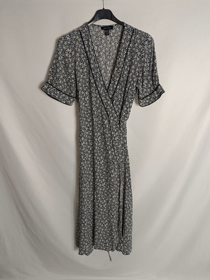 NEW LOOK. Vestido midi flores T.38