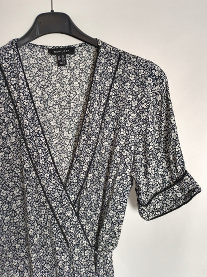 NEW LOOK. Vestido midi flores T.38