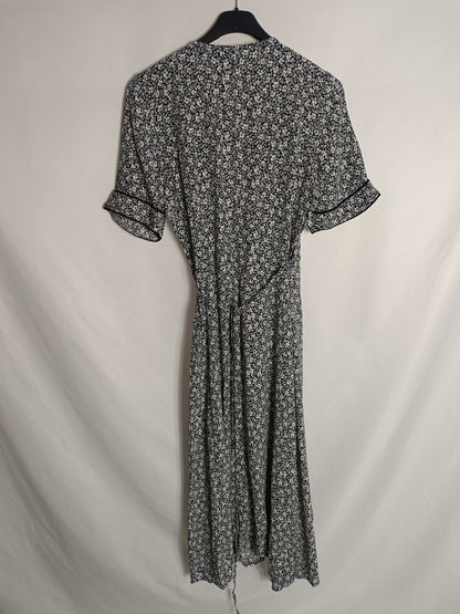 NEW LOOK. Vestido midi flores T.38