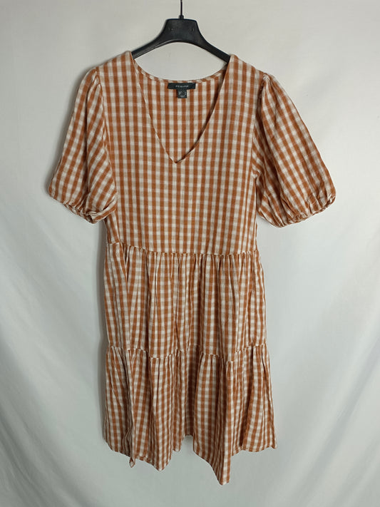 PRIMARK. Vestido corto cuadros T.36