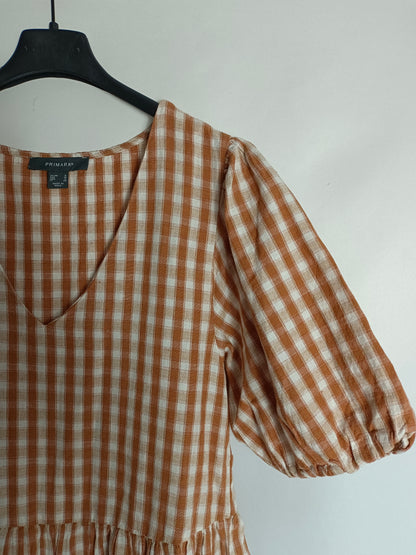 PRIMARK. Vestido corto cuadros T.36