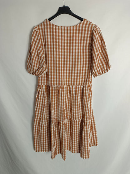 PRIMARK. Vestido corto cuadros T.36
