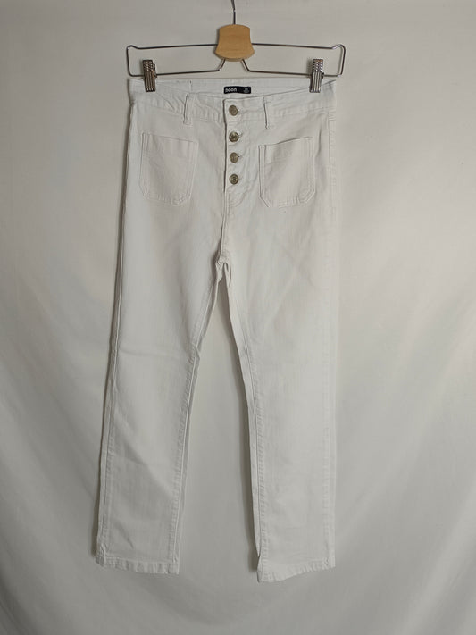 NOON. Pantalón denim botones T.36
