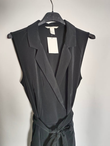 H&M. Mono negro fluido T.m