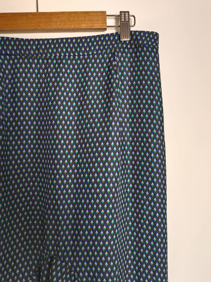 ZARA. Pantalón rombos estampado T.m