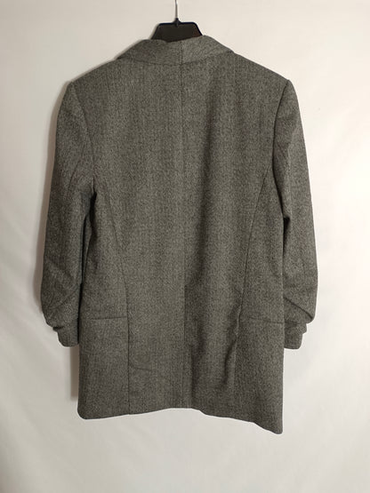 ZARA. Black and white herringbone blazer T.xs