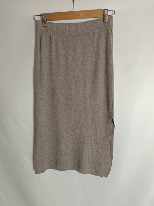 OTRAS. Falda beige oscuro T.u(xs)